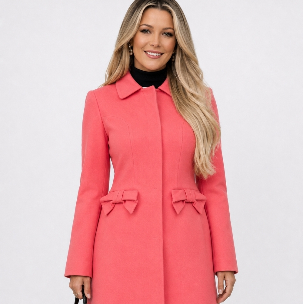 Red Valentino | Pink Bow Coat